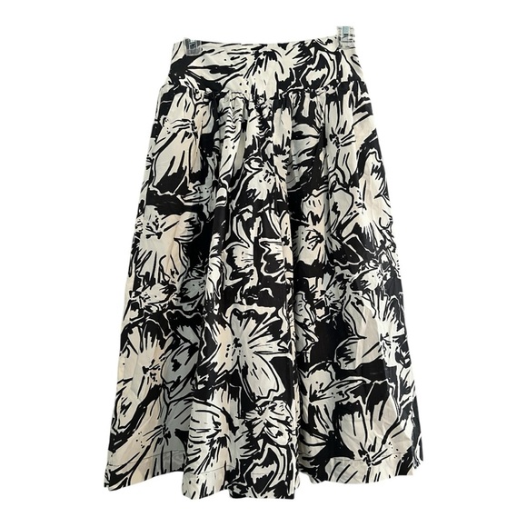 Bluebird Canyon Cade Midi Dress size Small color is black & ivory elastic waist - Picture 4 of 14